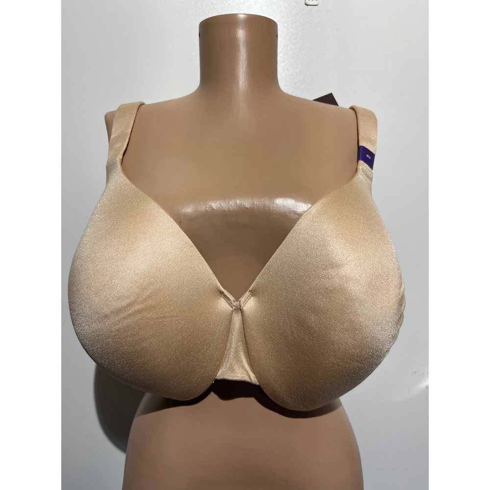 Catherines‎ Full-Coverage Smooth Underwire Bra 48D Champagne Beige NWT 08263